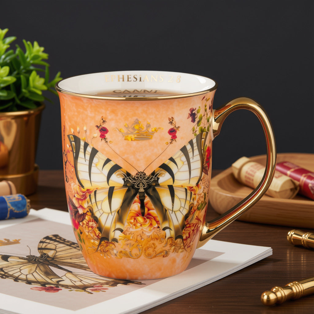 Gold Trimmed Signature Mugs