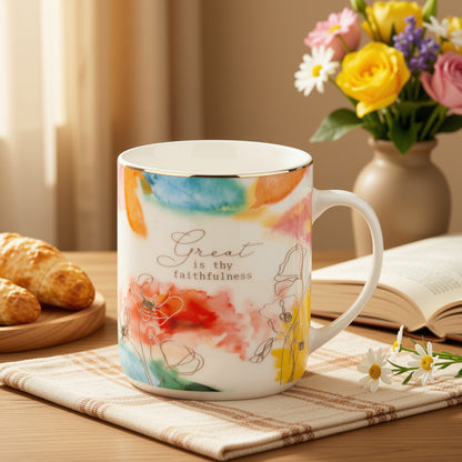 Gold Trimmed Signature Mugs